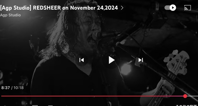 REDSHEER at Shinjuku ANTIKNOCK on November 24,2024  The song title is 